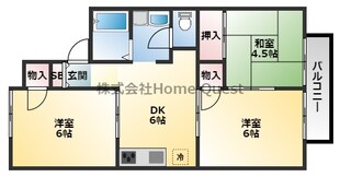 パルコート林Ⅱの物件間取画像